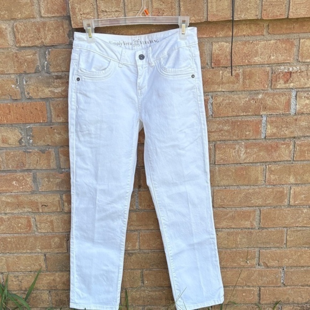 Simply Vera Vera Wang Crisp White Pants - Picture 1 of 11
